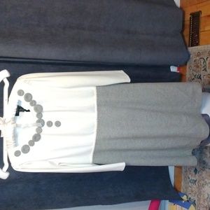 Nissan off-white grey dress as 10 NWT